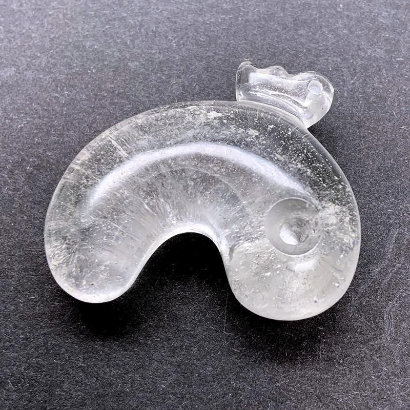 乙女鉱山産　乙女水晶勾玉　１２４mm　伝統工芸士作品 乙女鉱山産 乙女水晶勾玉 124mm 伝統工芸士作品 乙女鉱山産