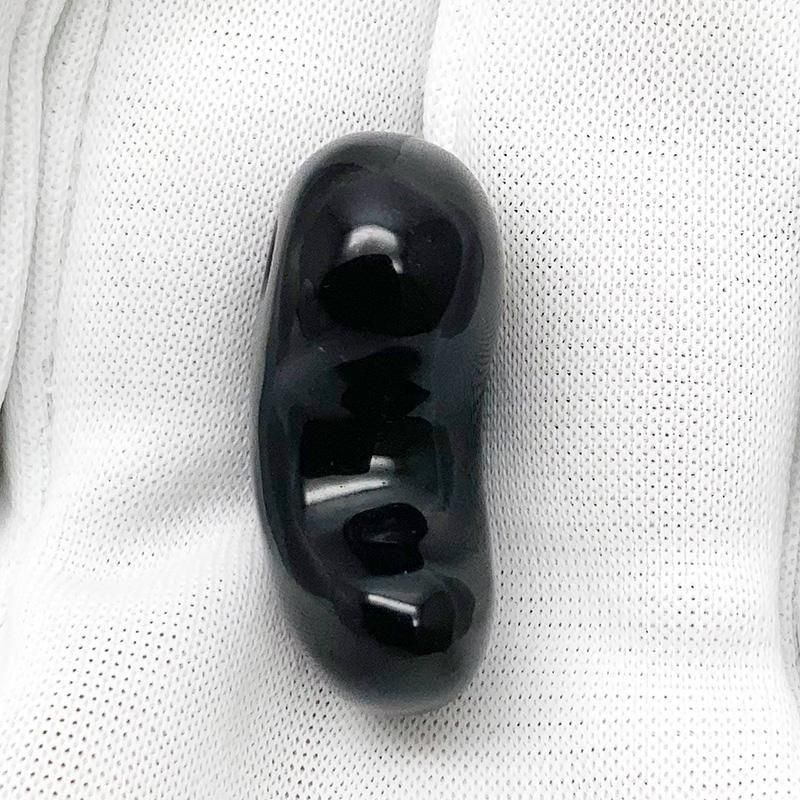 勾玉合体 黒曜石　２４０７２３－７ 隠岐の島産黒曜石 勾玉(中) 巴型 】 | めのうの店川島【公式通販