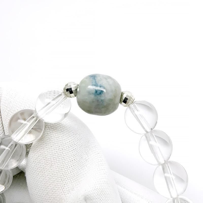 糸魚川翡翠×水晶×Agミラーボール ブレスレット】 | めのうの店