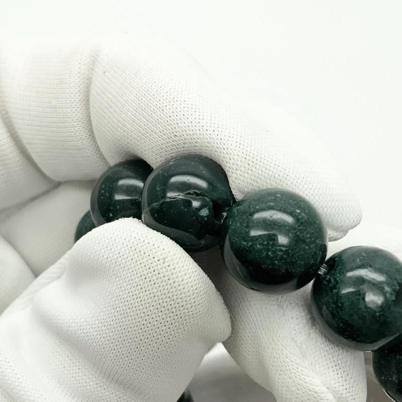 出雲瑪瑙　碧玉１０mm１８玉ブレスレット　宝石鑑別書付き 出雲瑪瑙 碧玉10mm18玉ブレスレット 宝石鑑別書付き