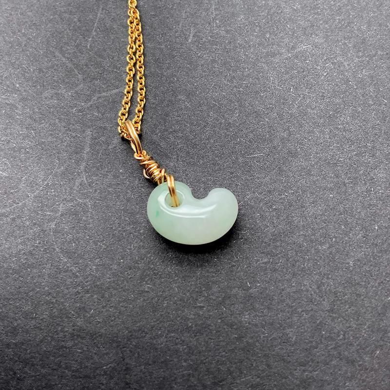 ミャンマー翡翠 ワイヤーラップペンダント】 | めのうの店川島