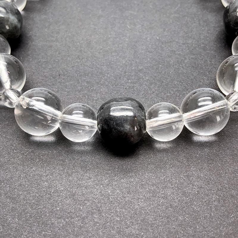 出雲瑪瑙１２mmと糸魚川翡翠１２mmのブレスレット 出雲瑪瑙12mmと糸魚川翡翠12mmのブレスレット