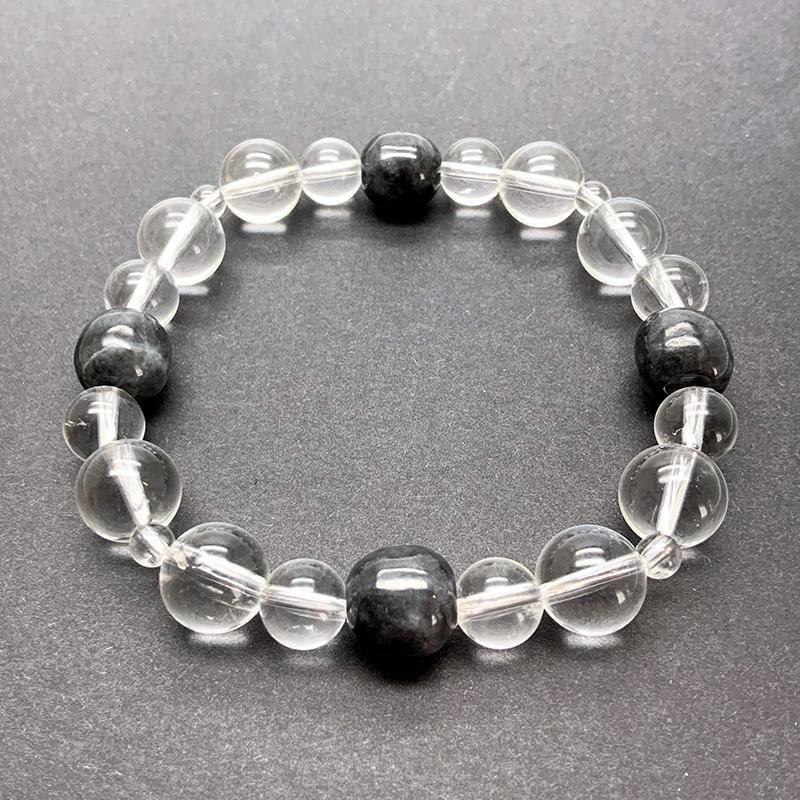 出雲国謹製勾玉使用 瀬織津姫（白龍）天然石ブレスレット 内径約18cm 出雲国謹製勾玉使用 瀬織津姫（白龍）天然石ブレスレット 内径約18cm