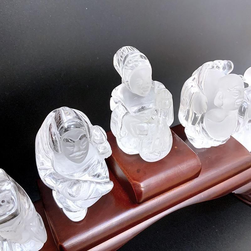 天然水晶 七福神 木製台座 】 | めのうの店川島【公式通販】創業明治10年