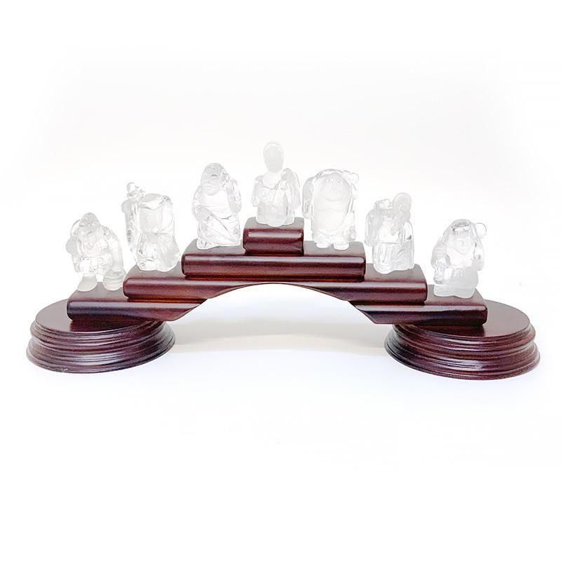 天然水晶 七福神 木製台座 】 | めのうの店川島【公式通販】創業明治10年
