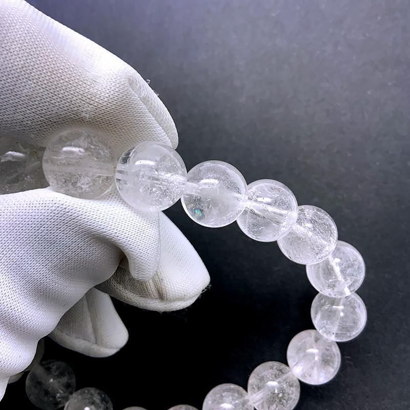 黒平産水晶１０mmと乙女鉱山産水晶１０mmのブレスレット BYS5003 山梨県黒平産水晶10mm玉ブレスレット 日本産水晶