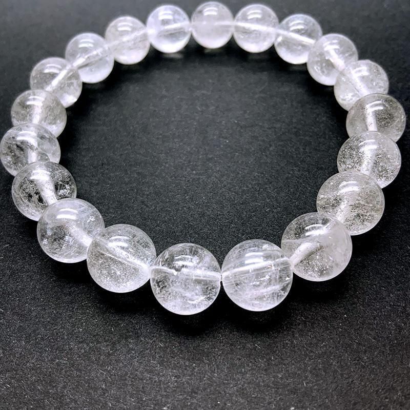 黒平産　向山鉱山のクリアー系水晶　１０mm１９玉ブレスレット 黒平産水晶 ブレスレット 10mm玉 】 | めのうの店川島【公式通販