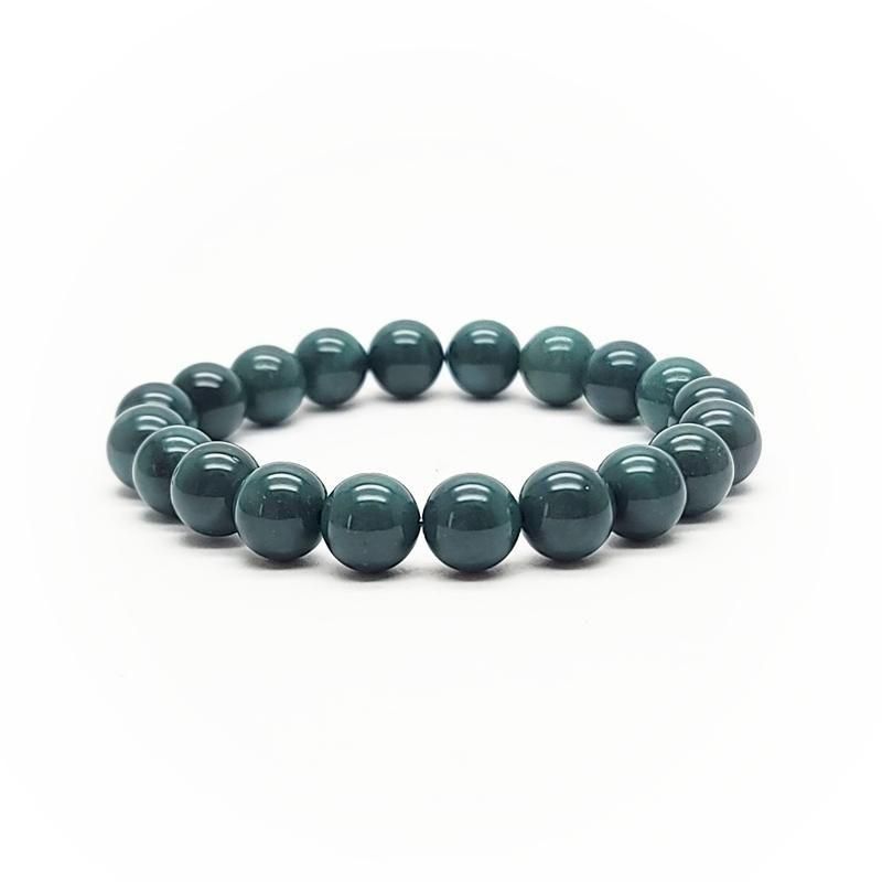 出雲瑪瑙管玉と糸魚川青翡翠１０mmのブレスレット 出雲瑪瑙管玉と糸魚川青翡翠10mmのブレスレット