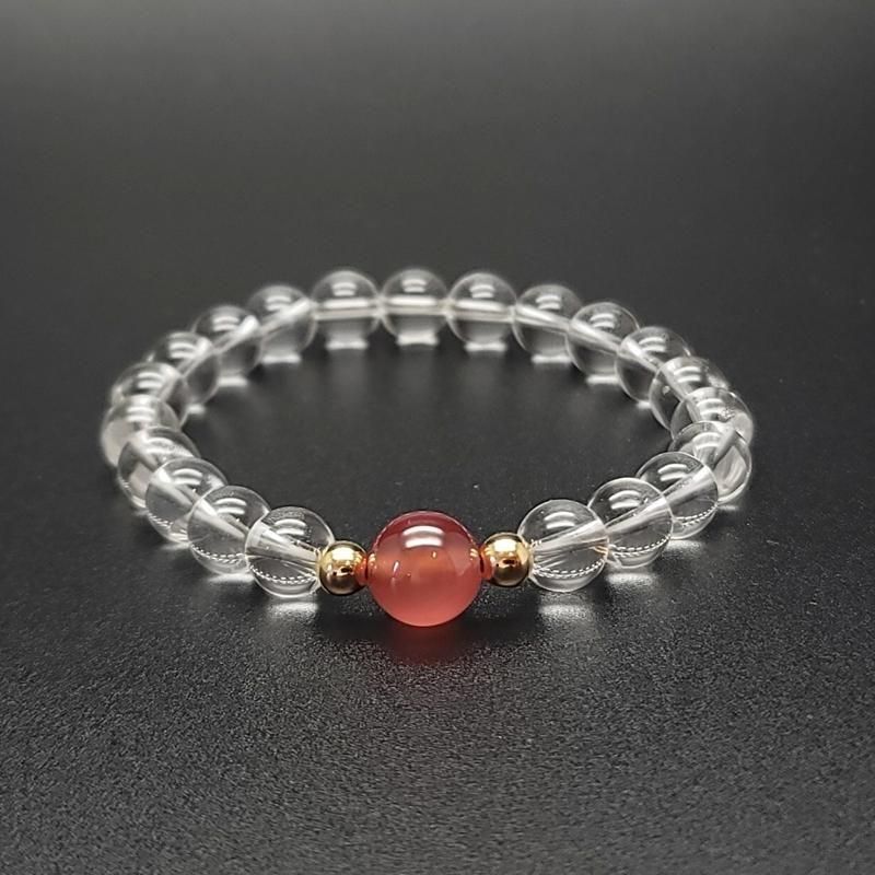 <img class='new_mark_img1' src='https://img.shop-pro.jp/img/new/icons7.gif' style='border:none;display:inline;margin:0px;padding:0px;width:auto;' />【 北海道稲倉産 ロードクロサイト / 水晶 ブレスレット 】 K18 18金 インカローズ バラ色 ピンク色 恋愛成就 トラブル回避 生命力 情熱 国産 天然石 パワーストーン