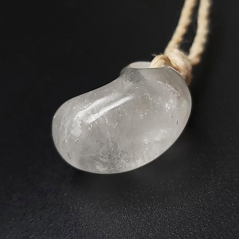 乙女鉱山水晶 勾玉 小 AA 大麻紐ペンダント 】 | めのうの店川島【公式