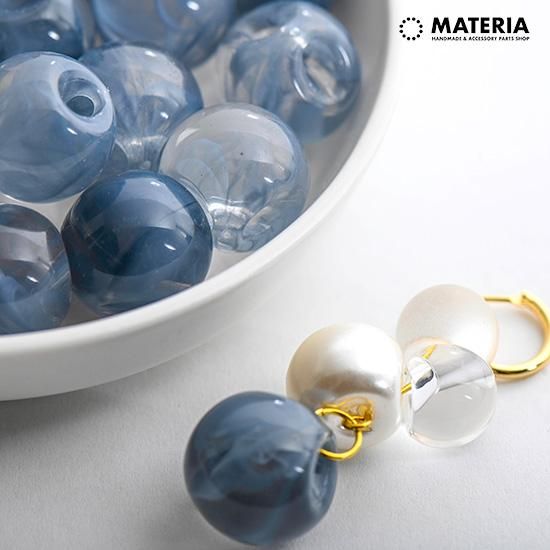 ★【ピアス】シェル×鈴丸ビーズ オーロラ ブルー 夏 マリン ☆【ピアス】シェル×鈴丸ビーズ オーロラ ブルー 夏 マリン