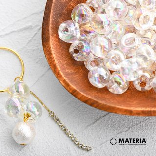 鈴丸ビーズ アクリルビーズ クリア 11ミリ すず丸 スズマル - MATERIA