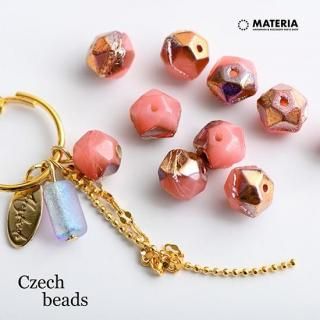 【1212】マーブルスクエアと鈴ビーズのピアス／イヤリング 1212】マーブルスクエアと鈴ビーズのピアス／イヤリング YM】鈴丸