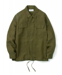 Linen Military Shirt / OLIVE