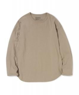 Easy Fit Round Cut L-S Tee / KHAKI BEIGE