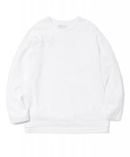 Easy Fit Slit L-S Pocket Tee / WHITE