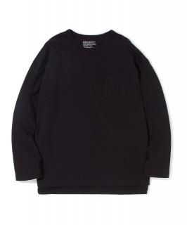 Easy Fit Slit L-S Pocket Tee / BLACK