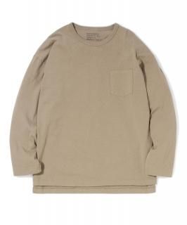 Easy Fit Slit L-S Pocket Tee / KHAKI BEIGE