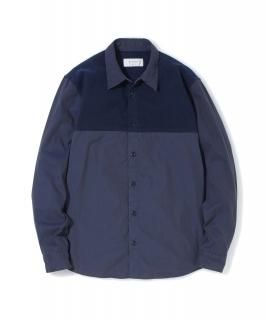 2 Tone Military Shirt /  NAVY