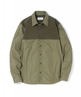 2 Tone Military Shirt / OLIVE