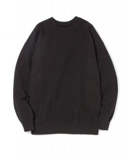 Overdyed Military Sweatshirt / BLACK