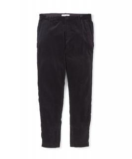 Cord Slim Zip Pants / BLACK
