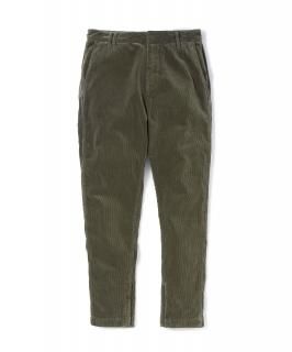 Cord Slim Zip Pants /  OLIVE