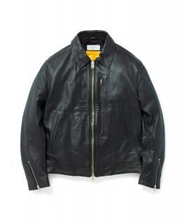 Vintage Zip Single Riders Jacket / BLACK