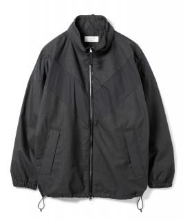Organic Cotton Linen Stand Collar Jacket / BLACK