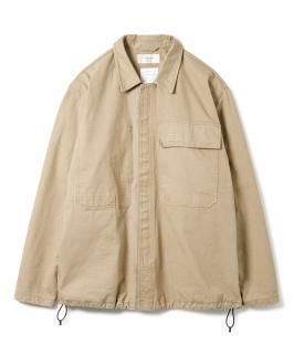 Military Vintage Shirt Jacket / KHAKI BEIGE