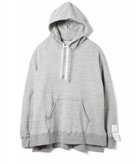 Side Slit Hooded Sweatshirt / HEATHER GRAY