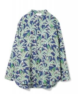 Band Collar Local Aloha Shirt / NAVY