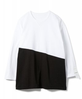 2-Tone L/S Tee / WHITE x BLACK