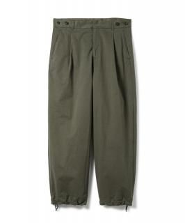 Wide Suspend Tuck Pants / OLIVE