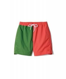 Home 2-Tone Twill Stretch Shorts / RED x GREEN