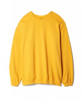 Light Weight Damaged Sweatshirt / MUSTARD