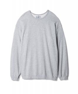 Light Weight Damaged Sweatshirt / HEATHER GRAY
