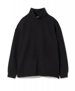 Spain Pima Side Slit Turtleneck / BLACK