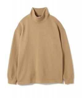 Spain Pima Side Slit Turtleneck / TAUPE