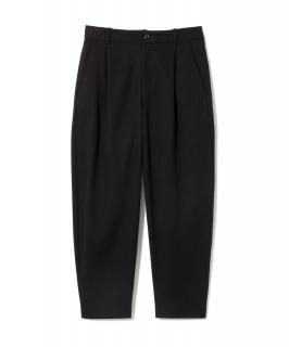 Classic Drill Tuck Pants - Wide Tapered / BLACK