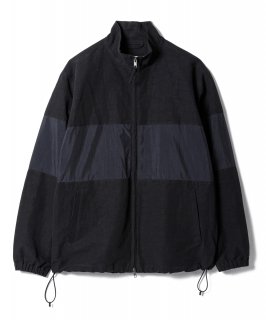 Linen Stand Collar Jacket / BLACK