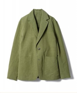 Linen 2 Button Jacket / OLIVE