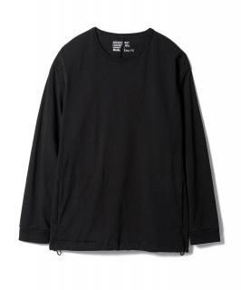 Pocket&Drawstling L-S Tee / BLACK