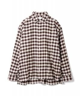 Flannel Check Yak Wool Shirt / BROWN CHECK