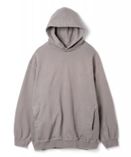 Side Pocket Hooded Sweatshirt / STONE GRAY