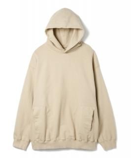 Side Pocket Hooded Sweatshirt / SAND