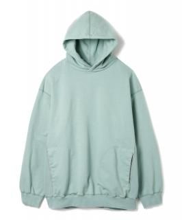 Side Pocket Hooded Sweatshirt / BLUE GREEN
