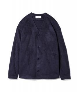 Shaggy Knit Cardigan / NAVY