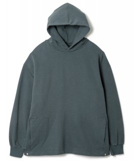 Side Pocket Hooded Sweatshirt /  DEEP GREEN