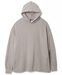 Side Pocket Hooded Sweatshirt / STONE GRAY